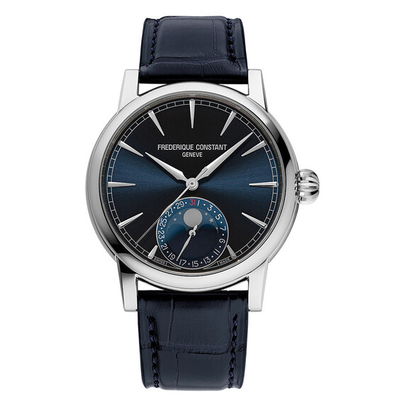 Pánské hodinky Frederique Constant Classic Moonphase Date Manufacture FC-716N3H6, Verze: modrá 