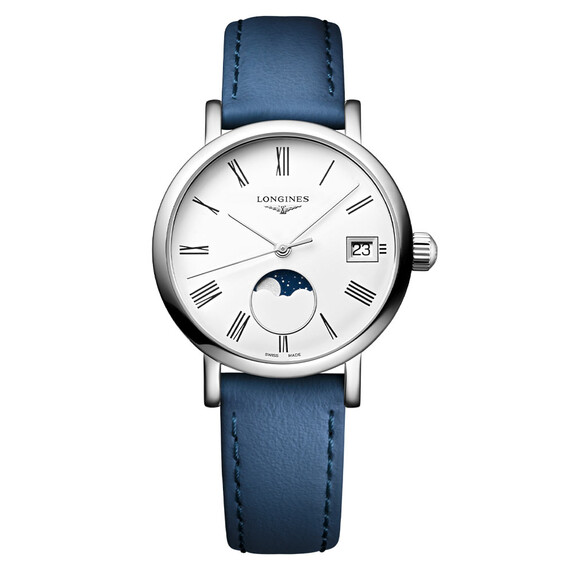 Dámské hodinky Longines Elegant Lady Moonphase L4.330.4.11.2, Verze: modrá 