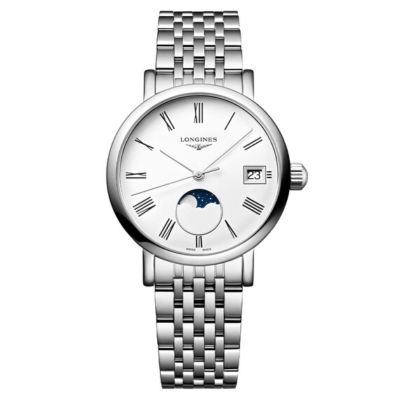 Dámské hodinky Longines Elegant Lady Moonphase L4.330.4.11.6, Verze: stříbrná 