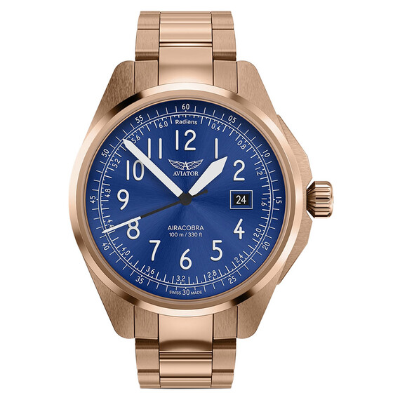 Pánské hodinky Aviator Airacobra 43 Type B V.1.38.2.325.5, Verze: růžové zlato5 