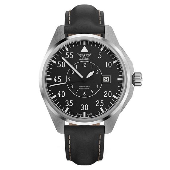 Pánské hodinky Aviator Airacobra 43 Heritage V.3.39.0.340.4, Verze: černá2 