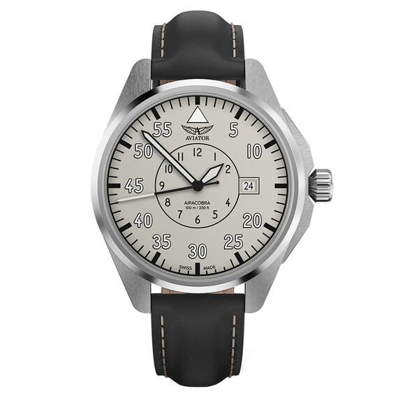 Pánské hodinky Aviator Airacobra 43 Heritage V.3.39.0.342.4, Verze: šedá2 