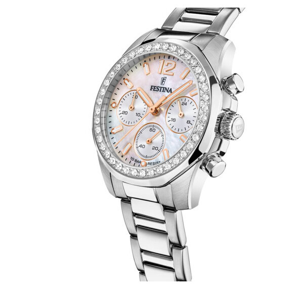 Dámské hodinky Festina Boyfriend Chronograph Rainbow F20606/1, Verze: stříbrná , 2 image