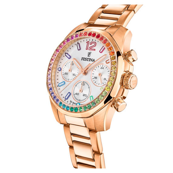 Dámské hodinky Festina Boyfriend Chronograph Rainbow F20639/2, Verze: růžové zlato , 2 image