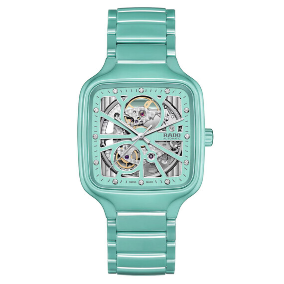 Hodinky Rado True Square Automatic Open Heart R27176712, Verze: zelená 
