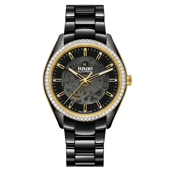 Pánské hodinky Rado HyperChrome Automatic Diamonds R32157152, Verze: černá 