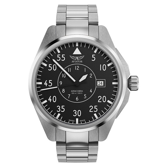 Pánské hodinky Aviator Airacobra 43 Heritage V.3.39.0.341.5, Verze: stříbrná2 