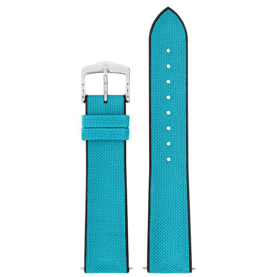 Řemínek Hirsch Arne tyrkysový 20 L - 120/80, Verze: modrá2, Šířka řemínku: 20, Šířka u spony: 18, Délka řemínku: L - 120/80 , 2 image
