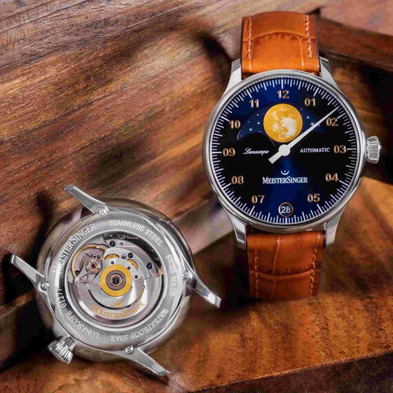 Pánské hodinky MeisterSinger Lunascope LS908G, Verze: modrá2 , 5 image