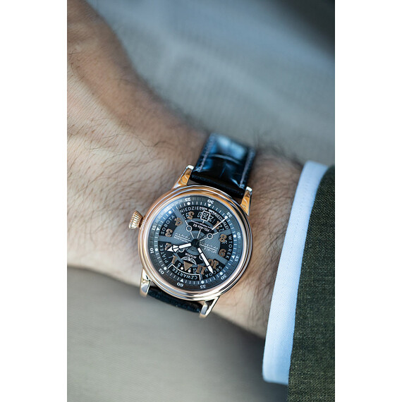 Pánské hodinky Aviator Douglas Day-Date Meca-41 Polish Edition V.3.36.2.294.4 PL, Verze: růžové zlato , 7 image