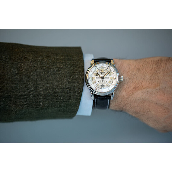 Pánské hodinky Aviator Douglas Day-Date Meca-41 Polish Edition V.3.36.0.293.4 PL, Verze: černá , 6 image