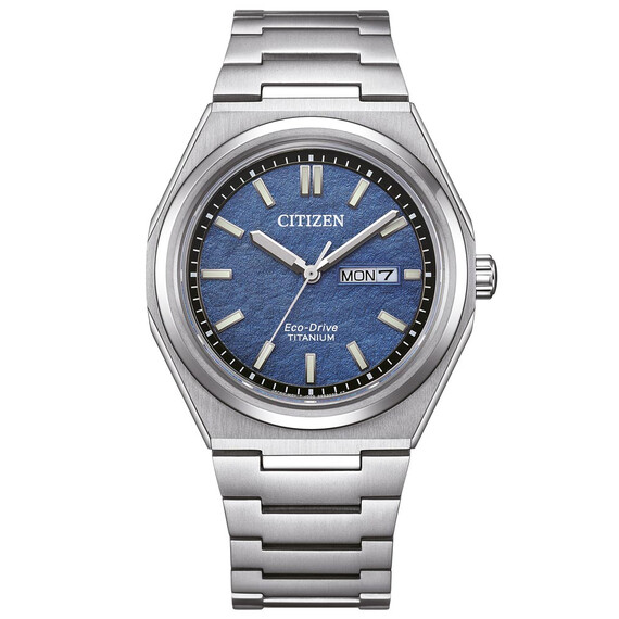 Pánské hodinky Citizen Super Titanium AW0130-85LC, Verze: modrá 