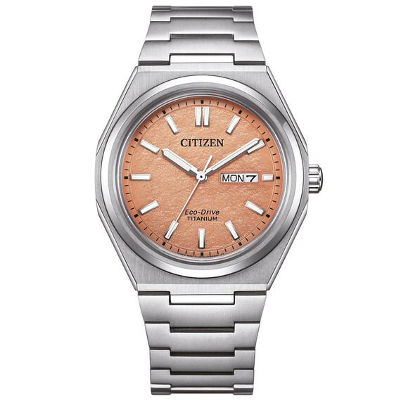 Pánské hodinky Citizen Super Titanium AW0130-85ZE, Verze: oranžová 