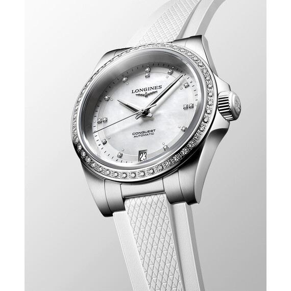 Dámské hodinky Longines Conquest Lady Diamonds L3.430.0.87.9, Verze: bílá , 3 image