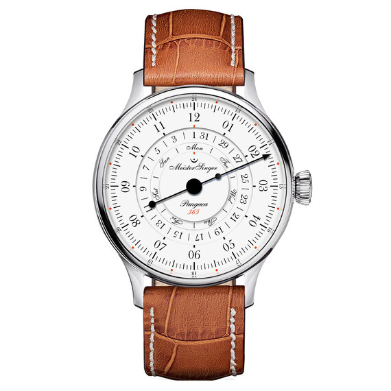 Pánské hodinky MeisterSinger Pangaea Day Date 365 PDD365901, Verze: hnědá 
