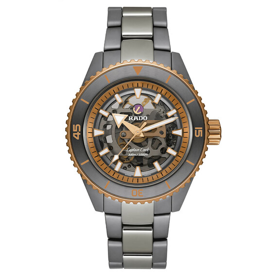 Pánské hodinky Rado Captain Cook High-Tech Ceramic Skeleton R32148162, Verze: šedá 