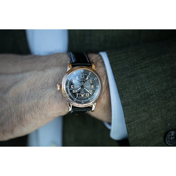 Pánské hodinky Aviator Douglas Day-Date Meca-41 Polish Edition V.3.36.2.294.4 PL, Verze: růžové zlato , 6 image