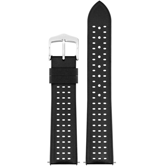 Řemínek Hirsch Nyad černý 22 L - 120/80, Verze: černá, Šířka řemínku: 22, Šířka u spony: 20, Délka řemínku: L - 120/80 , 2 image