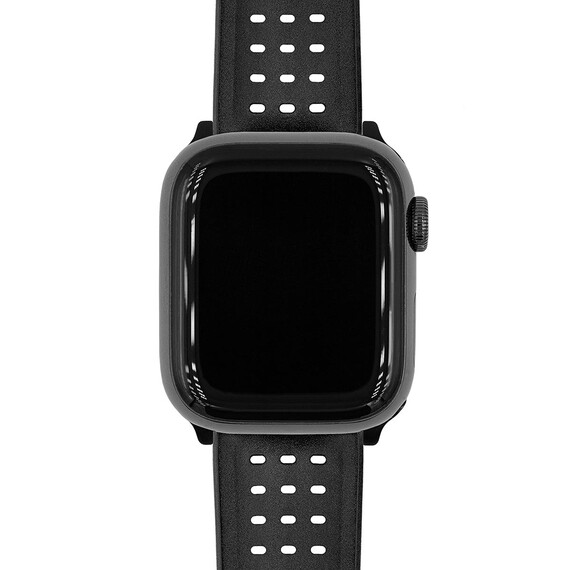 Řemínek Hirsch Nyad černý 18 M - 110/70, Verze: černá, Šířka řemínku: 18, Šířka u spony: 16, Délka řemínku: M - 110/70 , 5 image