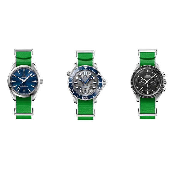 Řemínek Omega NATO zelený 21-22 mm, Verze: zelená, Šířka řemínku: 22, Šířka u spony: 22 , 2 image