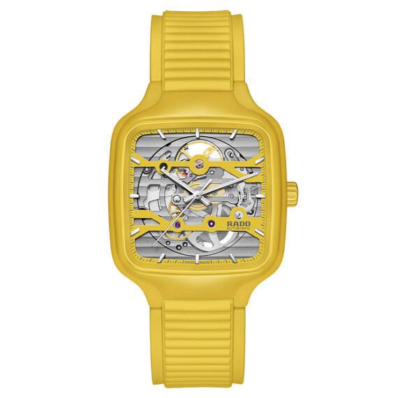 Hodinky Rado True Square Automatic Skeleton R27177255, Verze: žlutá 