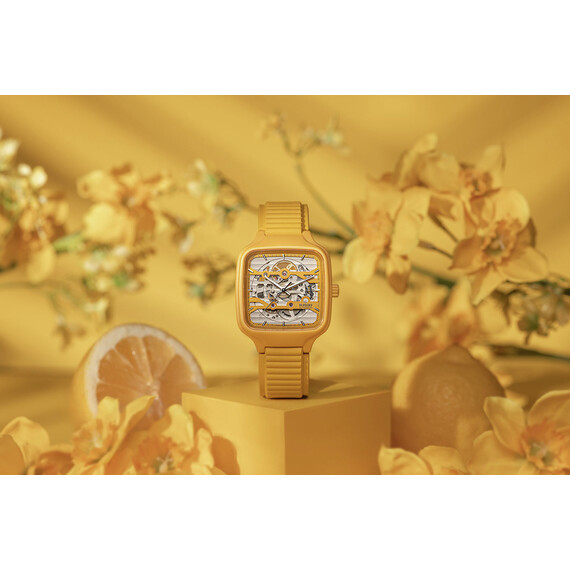 Hodinky Rado True Square Automatic Skeleton R27177255, Verze: žlutá , 7 image