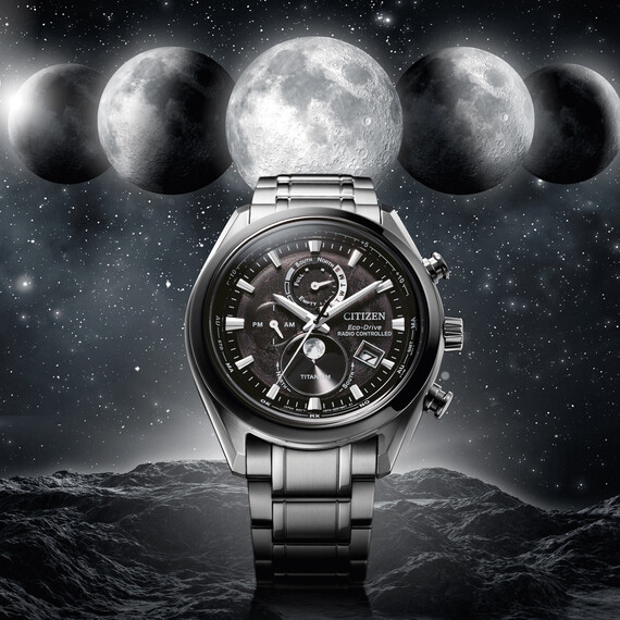 Pánské hodinky Citizen Tsukiyomi Moonphase BY1018-80E, Verze: černá , 8 image