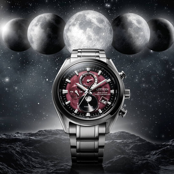 Pánské hodinky Citizen Tsukiyomi Moonphase BY1018-80X, Verze: červená , 8 image