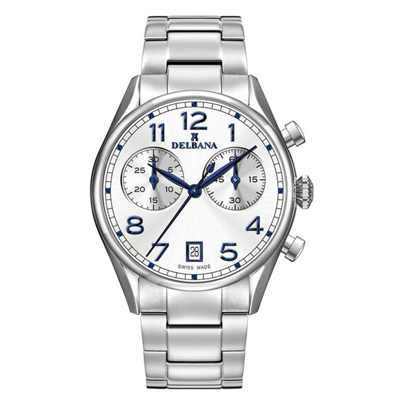 Pánské hodinky Delbana Fiorentino Chronograph 41701.754.6.062, Verze: stříbrná 