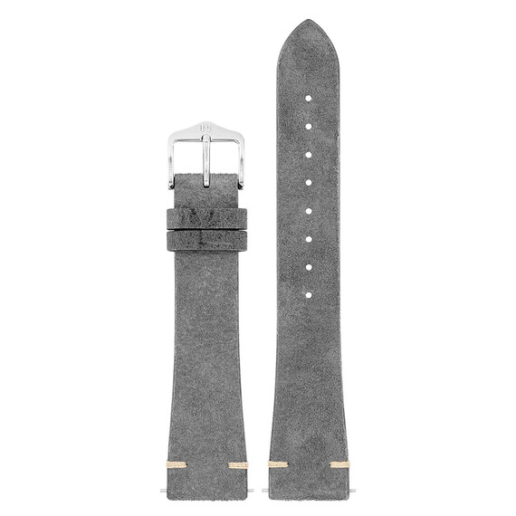 Řemínek Hirsch Serro šedý 22 L - 120/80, Verze: šedá, Šířka řemínku: 22, Šířka u spony: 18 , 2 image