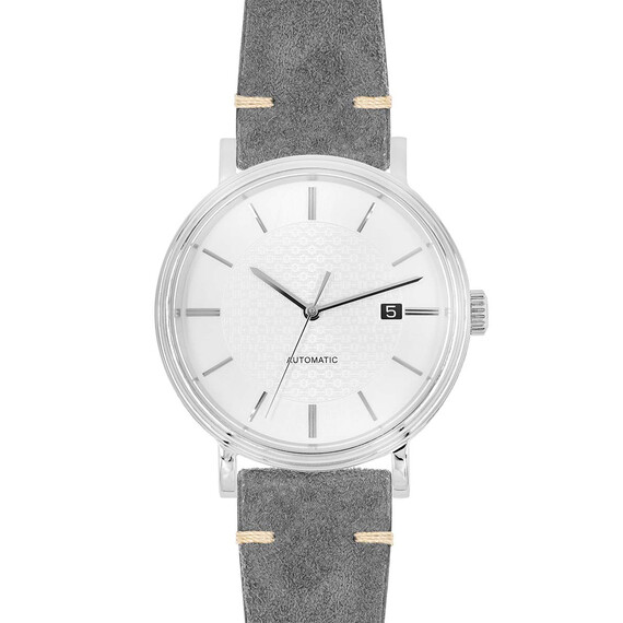 Řemínek Hirsch Serro šedý 22 L - 120/80, Verze: šedá, Šířka řemínku: 22, Šířka u spony: 18 , 4 image