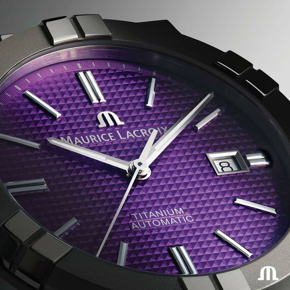 Pánské hodinky Maurice Lacroix Aikon Automatic Titanium AI6008-TT032-430-1, Verze: fialová , 3 image