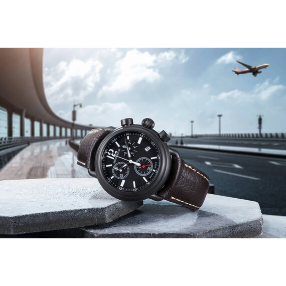 Pánské hodinky Aerowatch 1942 Chrono A 79100 NO05, Verze: černá , 3 image