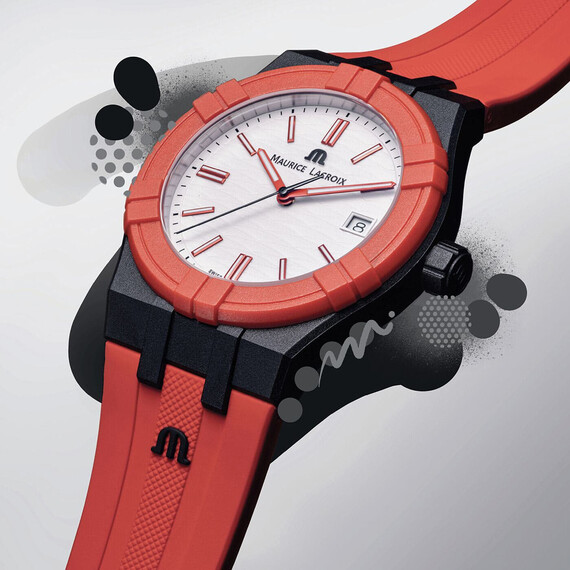 Pánské hodinky Maurice Lacroix Aikon Tide Black Red And White AI2008-04010-400-J, Verze: červená , 4 image