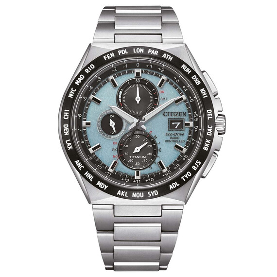 Pánské hodinky Citizen Radio Controlled Super Titanium AT8238-84M, Verze: modrá2 