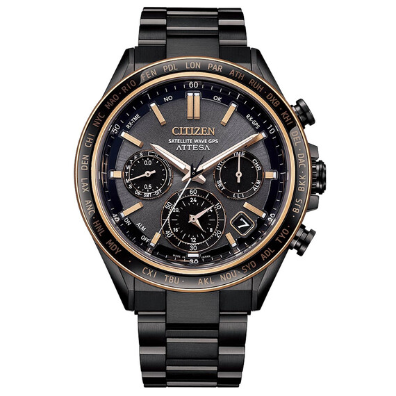 Pánské hodinky Citizen Attesa Sattelite Wave GPS CC4074-61W, Verze: černá2 