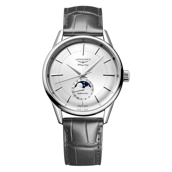 Pánské hodinky Longines Flagship Heritage L4.815.4.72.2, Verze: stříbrná 
