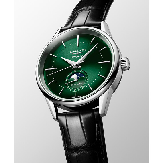 Pánské hodinky Longines Flagship Heritage Moonphase L4.815.4.02.2, Verze: zelená , 3 image