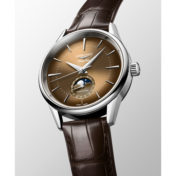 Pánské hodinky Longines Flagship Heritage Moonphase L4.815.4.62.2, Verze: hnědá2 , 3 image