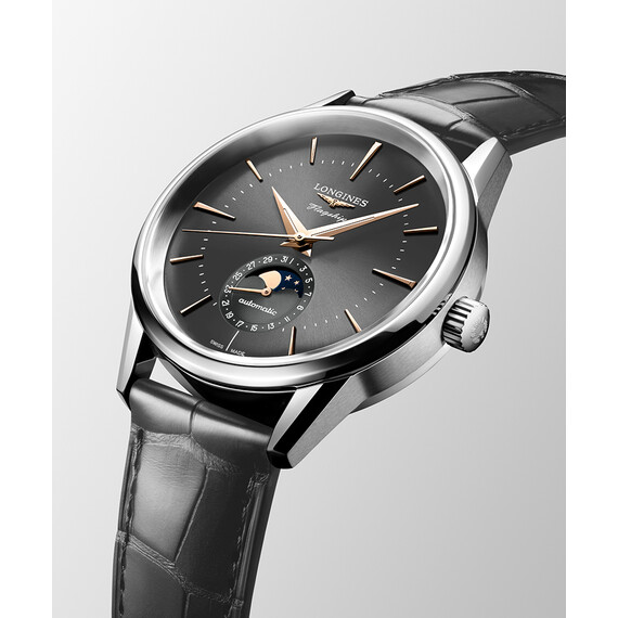 Pánské hodinky Longines Flagship Heritage Moonphase L4.815.4.52.2, Verze: šedá , 6 image
