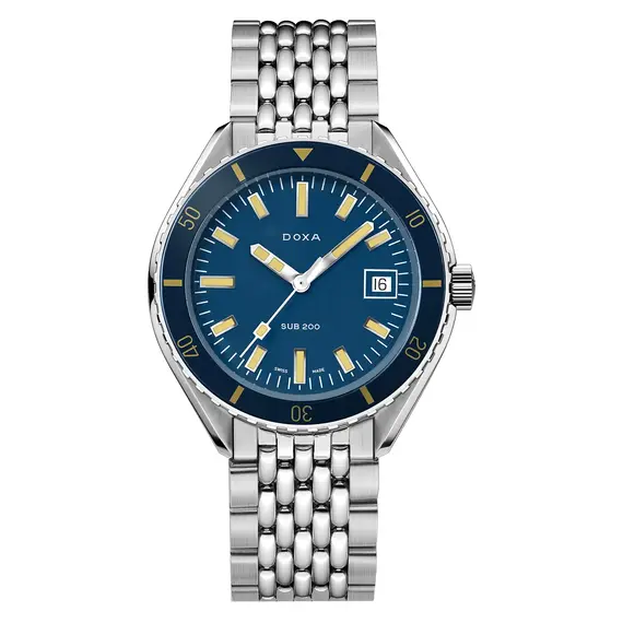 Pánské hodinky Doxa SUB 200 Caribbean 799.10.201.10, Verze: modrá 