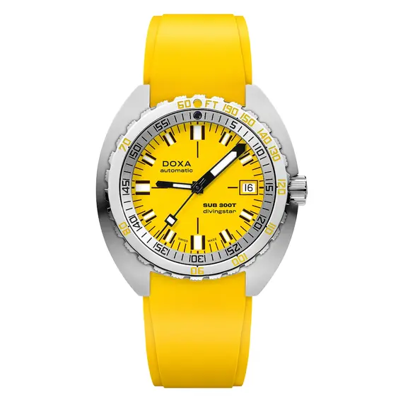 Pánské hodinky Doxa SUB 300T Divingstar 840.10.361.31, Verze: žlutá 