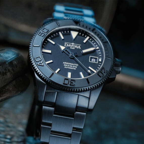 Pánské hodinky Davosa Argonautic 39 Monorchome Limited Edition 161.540.40, Verze: modrá2 , 4 image