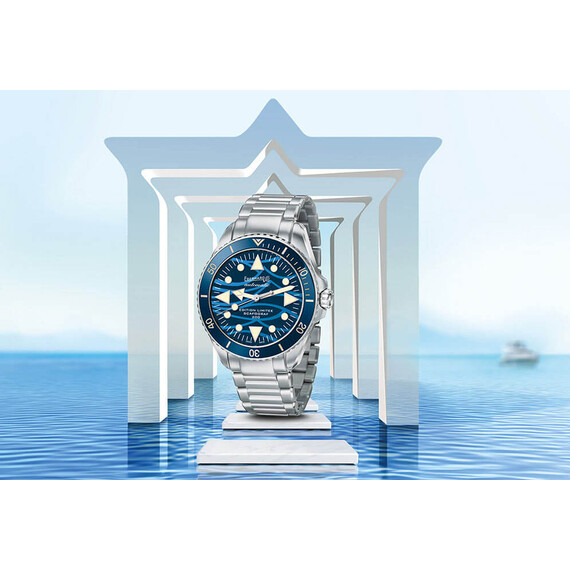 Pánské hodinky Eberhard Scafograf 200 Onde Bleue Limited Edition 41046.01 CA2C, Verze: modrá , 5 image