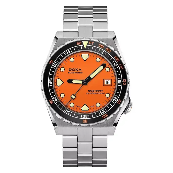 Pánské hodinky Doxa SUB 600T Professional 861.10.351.10, Verze: oranžová 