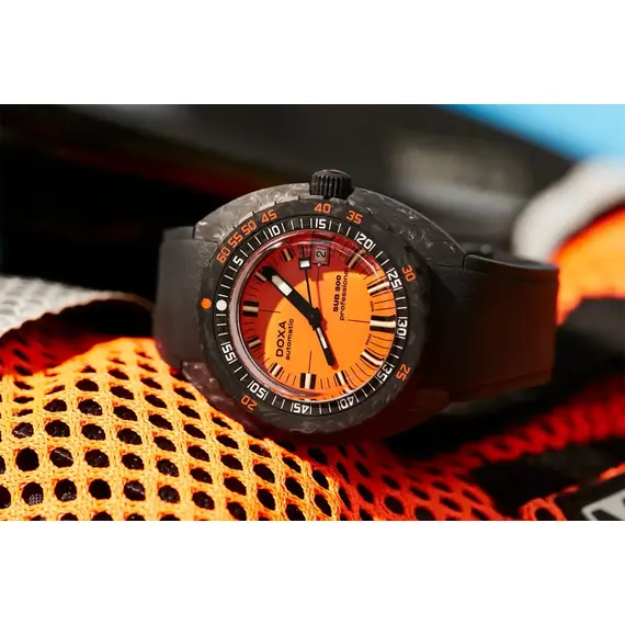 Pánské hodinky Doxa SUB 300 Carbon Professional 822.70.351.20, Verze: oranžová , 4 image