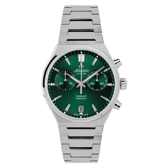 Pánské hodinky Atlantic Seawave Chronograph 58466.41.71, Verze: zelená 