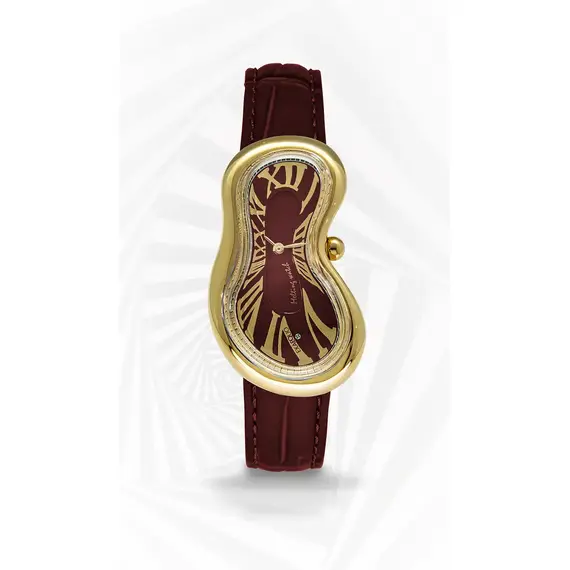 Pánské hodinky Exaequo Melting Watch PVD Gold Burgundy EX0002.0006, Verze: červená , 2 image