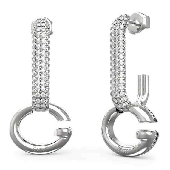 Náušnice Guess Oh My G JUBE04520JWRHT/U, Verze: stříbrná 