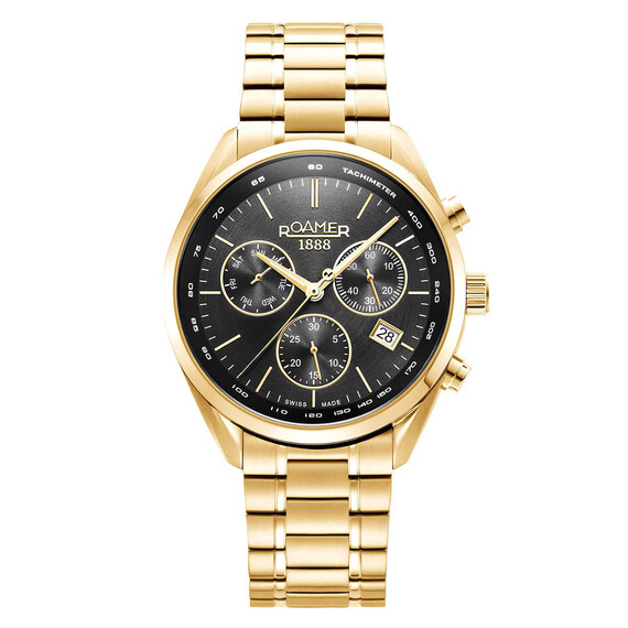 Pánské hodinky Roamer Pro Chrono 993819 48 85 20, Verze: žluté zlato 